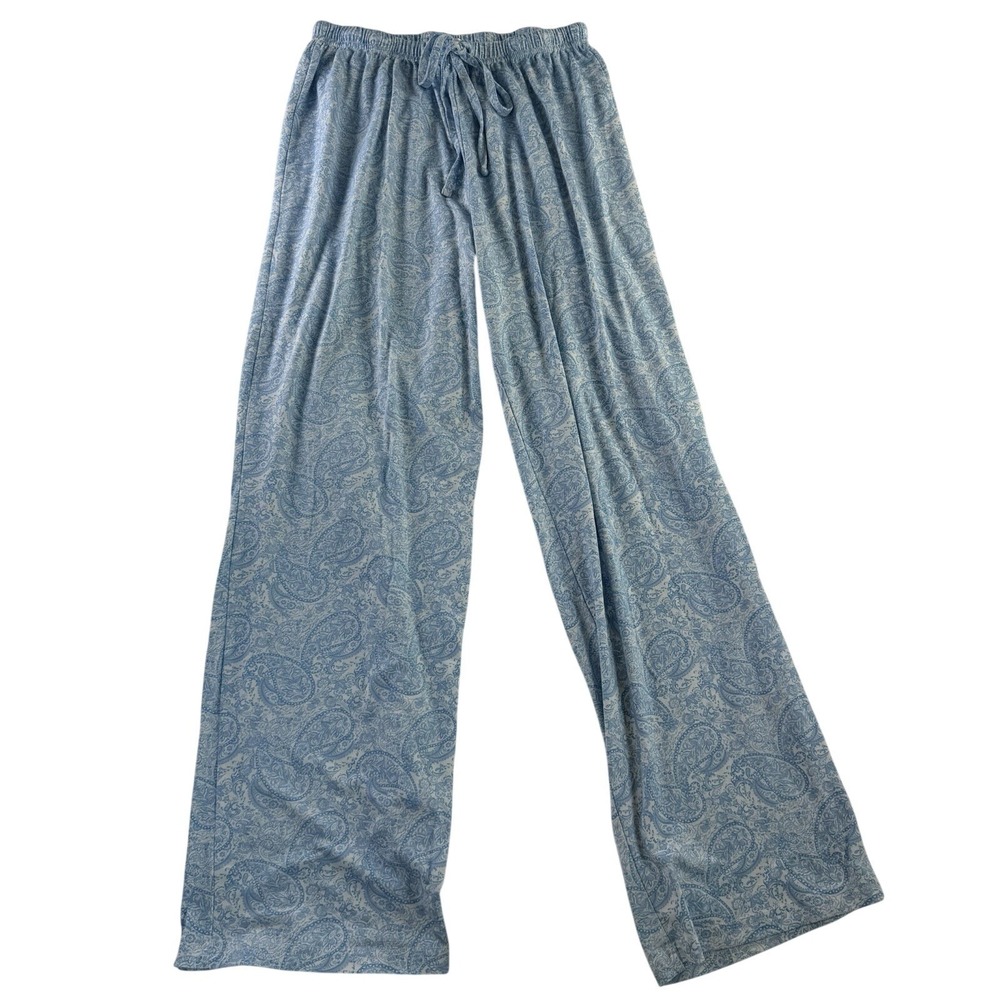 Loti Turqoise Paisley Elastic Waist Soft Lounge Pants Medium